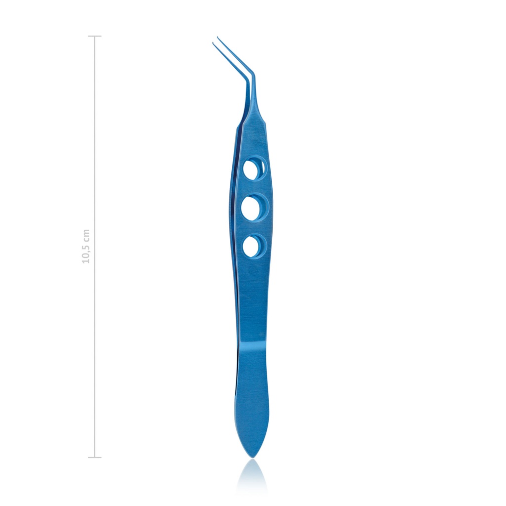 Capsulorhexis forceps UTRATA, L 10.5 cm, angled, triangular tips