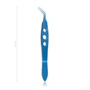 Capsulorhexis forceps UTRATA, L 10.5 cm, angled, triangular tips