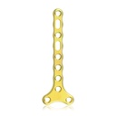 EickLoxx Small Contour 2.2, T-plate, 10-hole, system 1.7/2.3mm, yellow, 18 x 54 mm