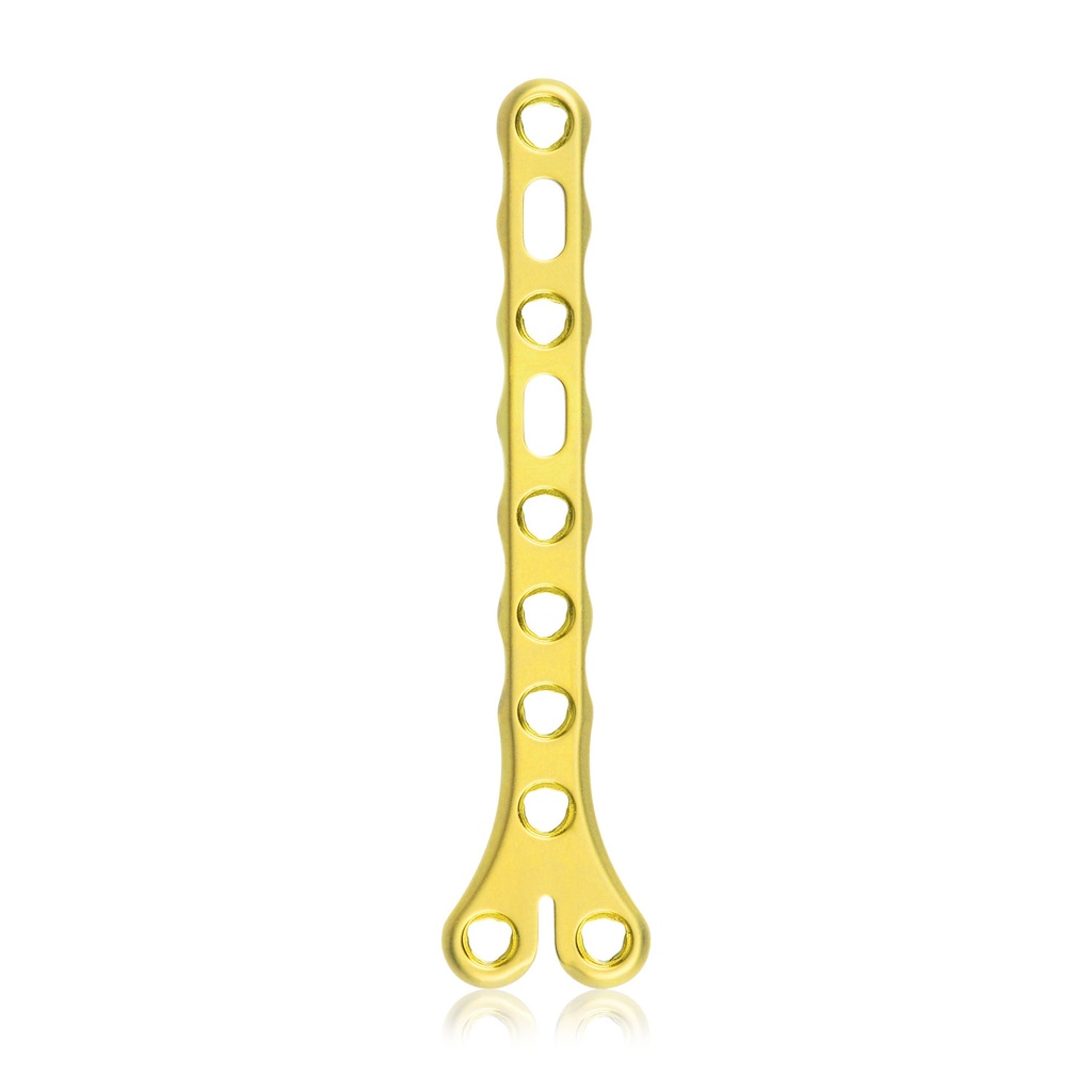 EickLoxx Small Contour 2.2, Y-plate, 10-hole, system 1.7/2.3mm, yellow, 18 x 56 mm