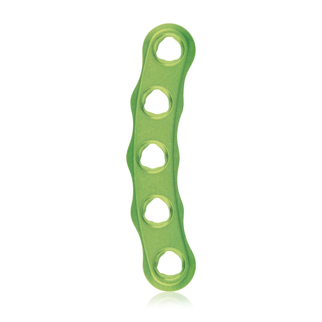 EickLoxx Small Contour 2.2, C-plate, 5-hole, system 1.7/2.3mm, green, 6 x 30 mm