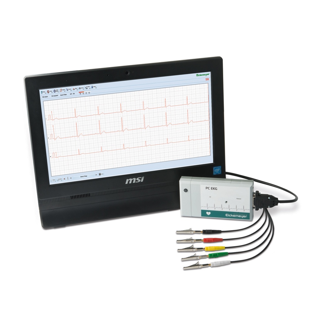 Clearance: PC-ECG USB Version (requires min. WIN 98) including long term ECG-Software patient cable and crocodile clamps