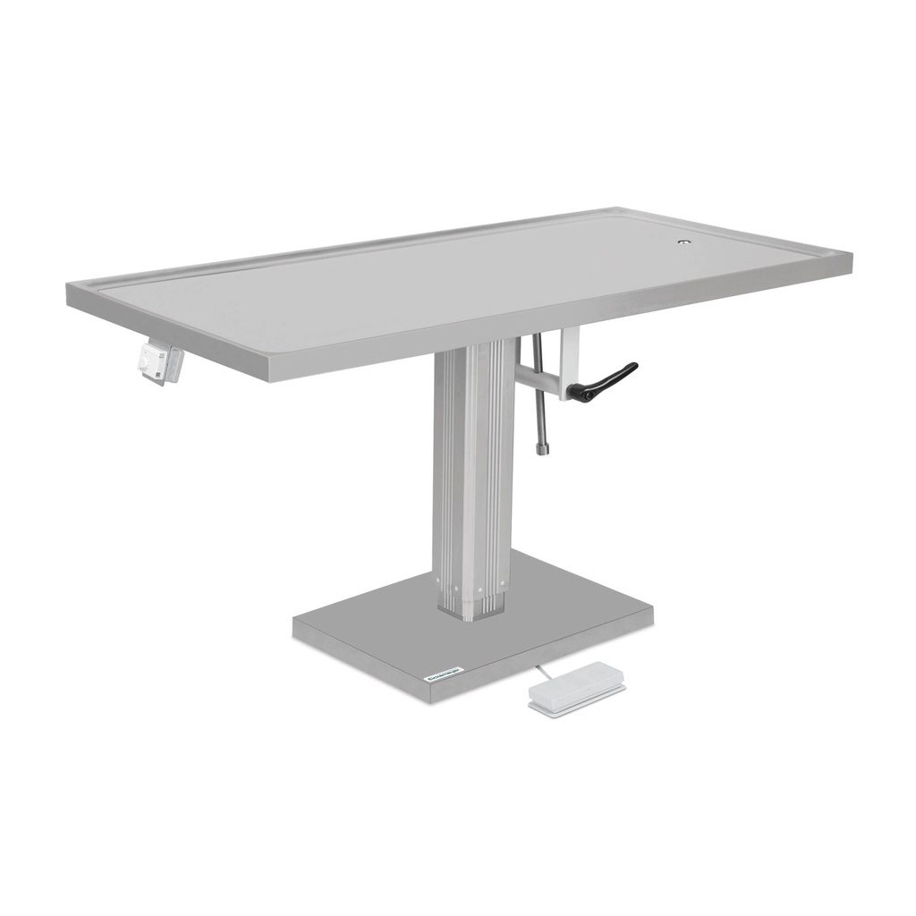 Clearance: Set: Operating table with heatable CNS-table top, one directional tilt mechanism and electrical column, 60 x 130 cm,