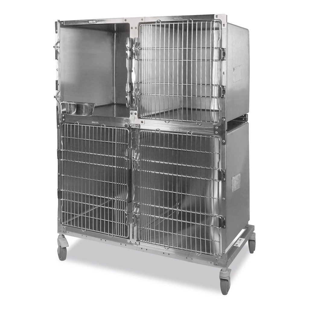 3-Kennel Combination, incl. divider, mobile platform and mounting parts 