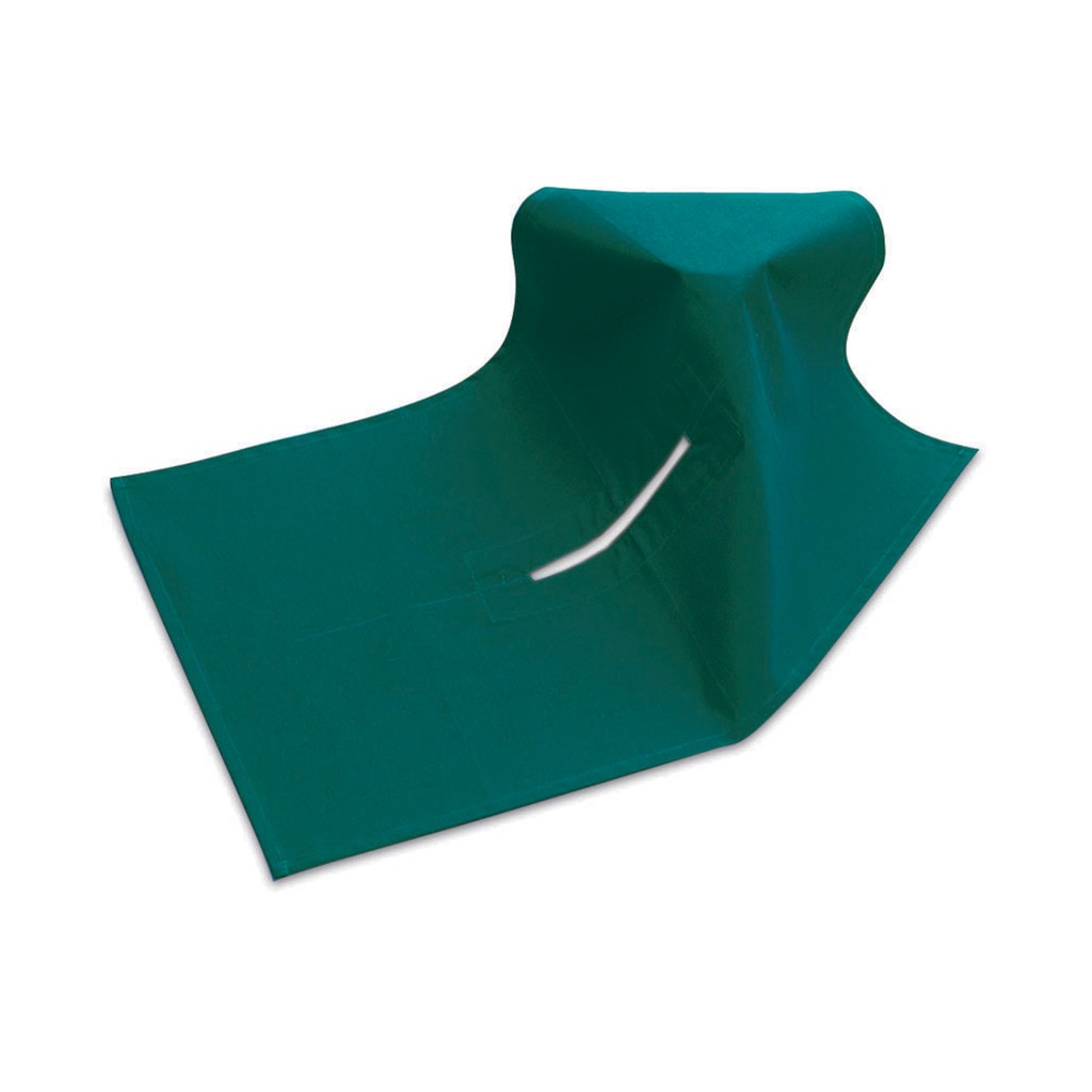 Cloth drape with slit, green, 40 x 60 cm slit length 15 cm 