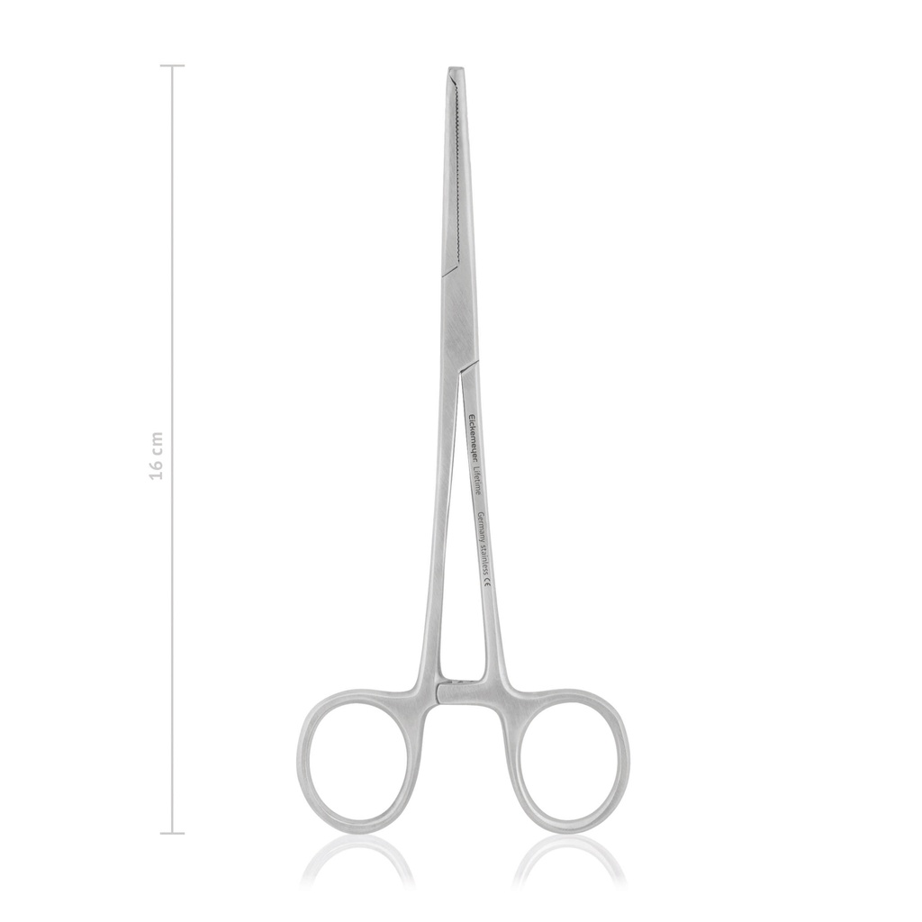 Haemostatic forceps Kocher-Ochsner, curved, 16 cm, 1x2 teeth 