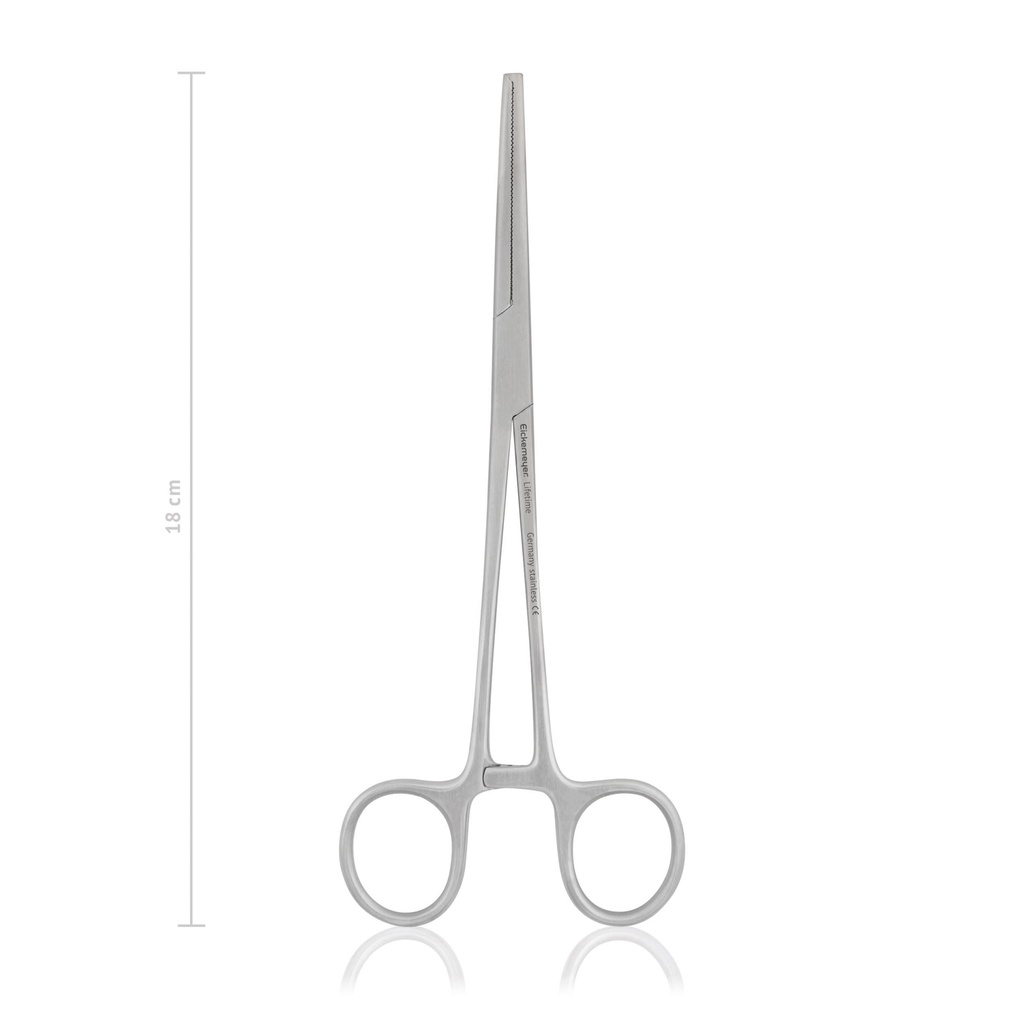 Haemostatic forceps Kocher-Ochsner, straight, 18 cm, 1x2 teeth 