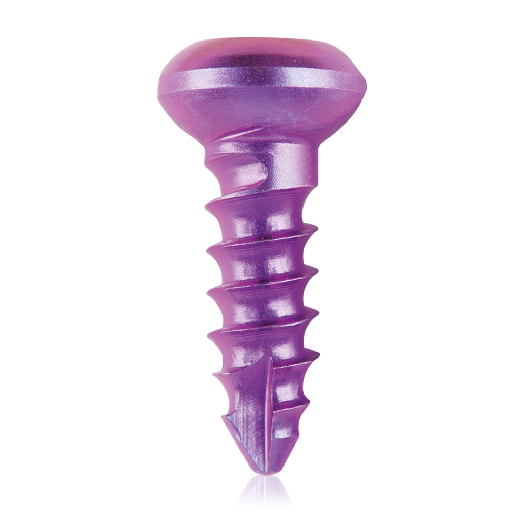 Corticalis screw Ø 2.7mm, L=8mm self-tapping, titanium total length: 10mm