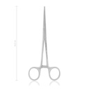 Intestinal forceps Doyen, curved, 16,5 cm, cross grip 