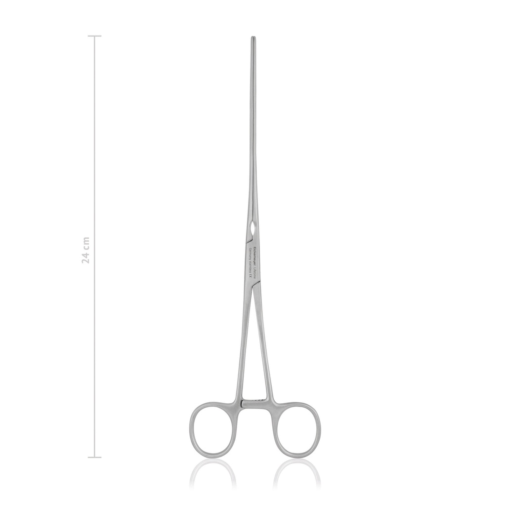 Intestinal forceps Doyen, 24 cm, straight, elastic blades, lengthwise grip