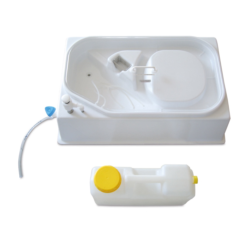 Desinfection bath for endoscopes, table-top model, with stainless steel hand pump, 79 x 52 x 32 cm, for all