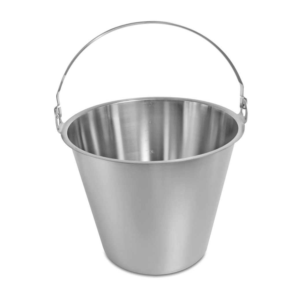 Stainless steel bucket, 10 ltr.  