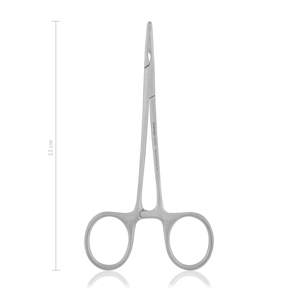 Atraumatic vascular forceps Mosquito, 12 cm, curved 