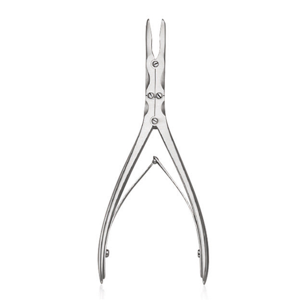 Bone rongeur Beyer, curved, double action, 18cm, 7" 