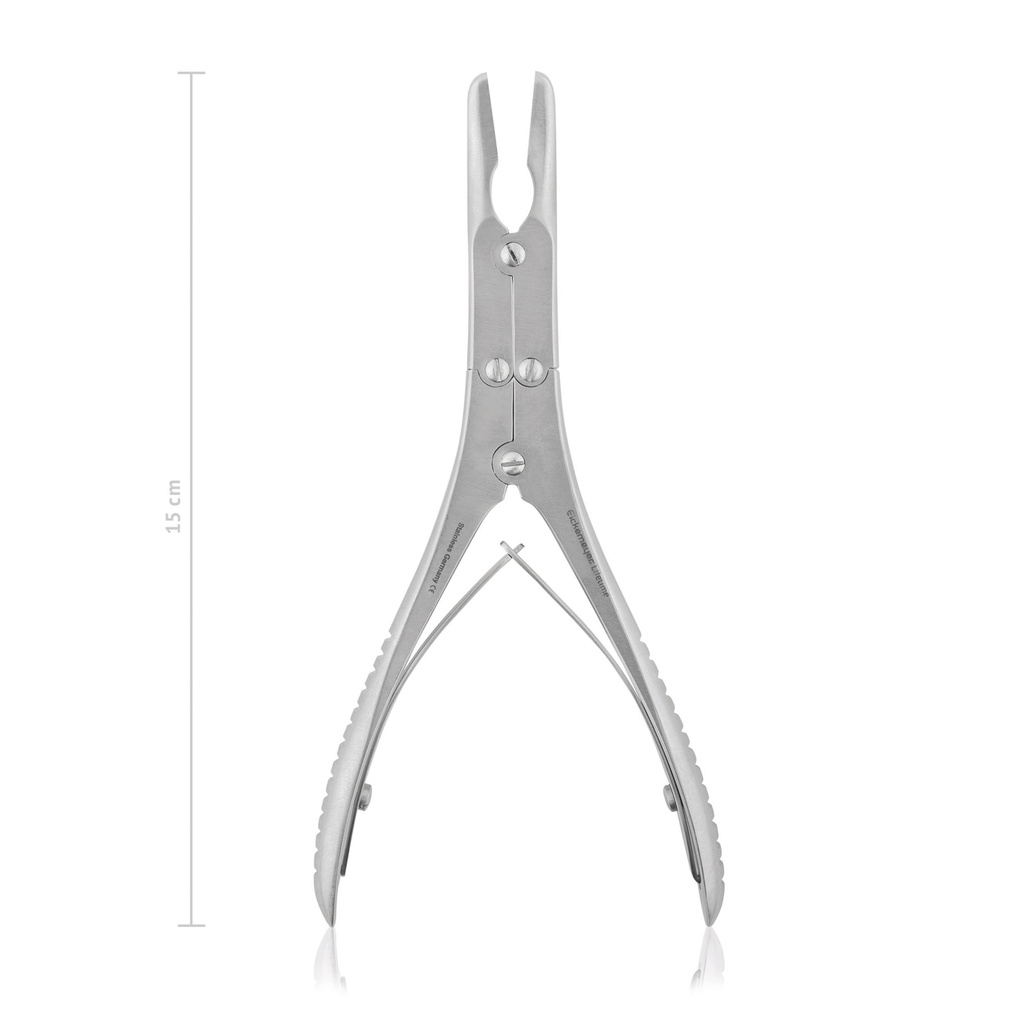 Bone rongeur Böhler, straight, double action, 15 cm, 6" 