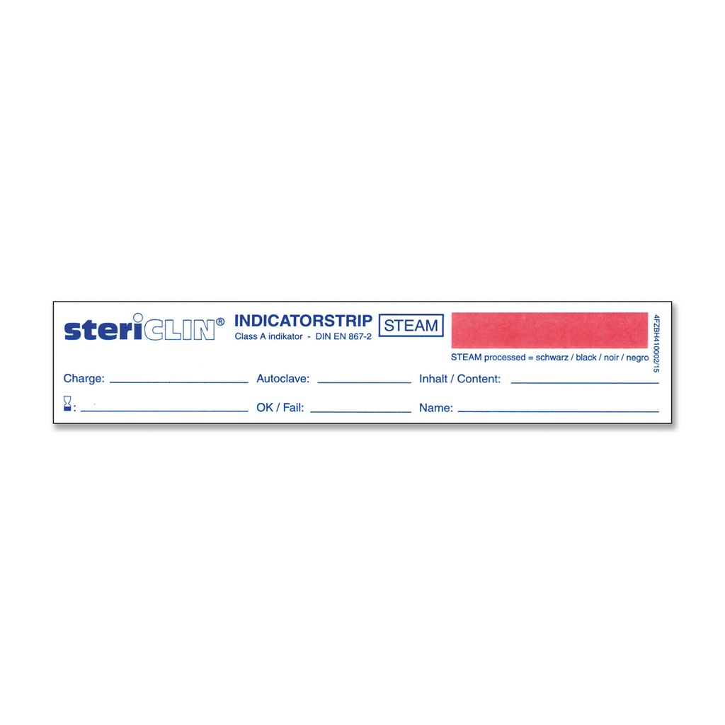 SteriCLIN Indicator Strip for steam, 250 per pack 