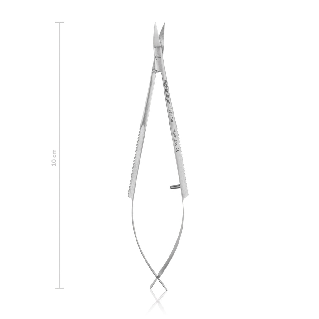 Iris scissors Castroviejo, curved, sharp, 10 cm 