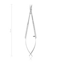 Iris scissors Castroviejo, curved, sharp, 10 cm 