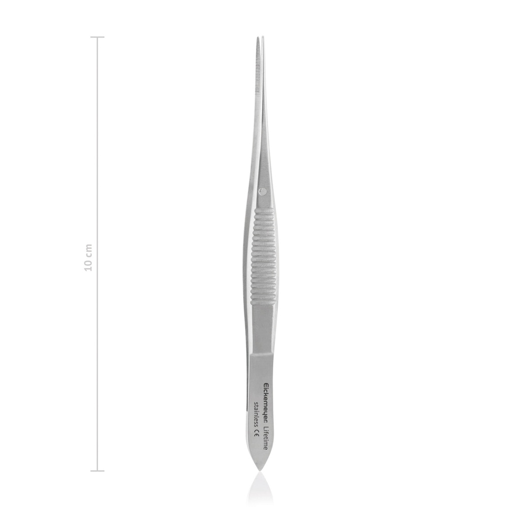 Iris forceps Gräfe, 10 cm, straight serrated 