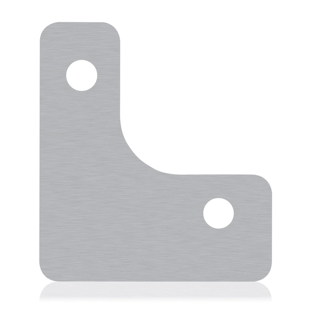 Top corner trim plate (3x3")  