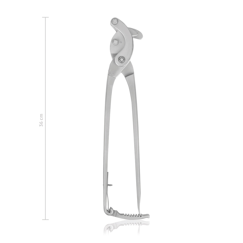 Emasculator Serra, 36 cm, straight, with ratchet 