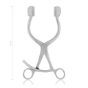 Larynx retractor Collin, with narrow plates (for horses), 20 cm 