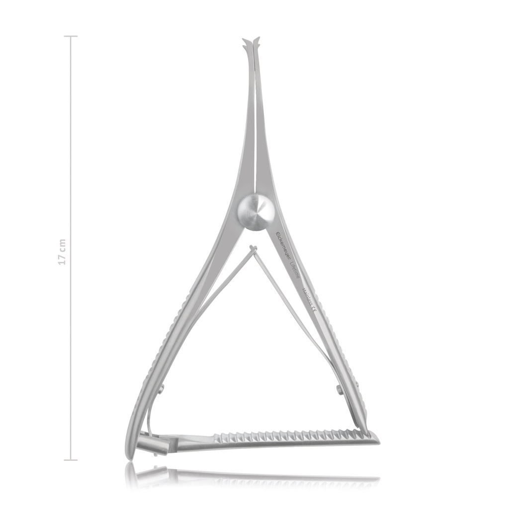 Osteotomie retractor, Inge, modified acc. Meutstege, 17 cm, with add. slits 