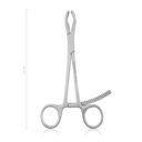 Bone holding forceps with window, 15 cm, 6" 