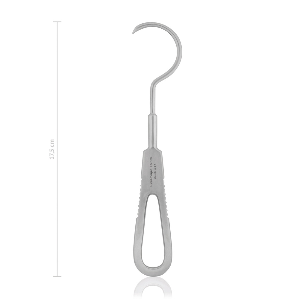 Curved graft passer, 4,5 cm, 6 3/4" 17.5 cm 