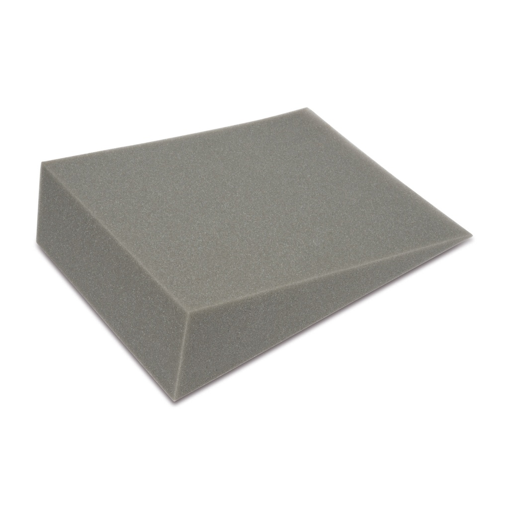 X-Ray positioner of soft foam, flat wedge, L 26 x W 20 x H 7 cm 