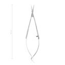 Secondary cataract scissors Vannas, 8,5 cm, straight, sharp, curved 