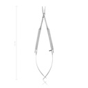 Eye needle holder Barraquer, curved, 11 cm, 4 1/4", without ratchet 