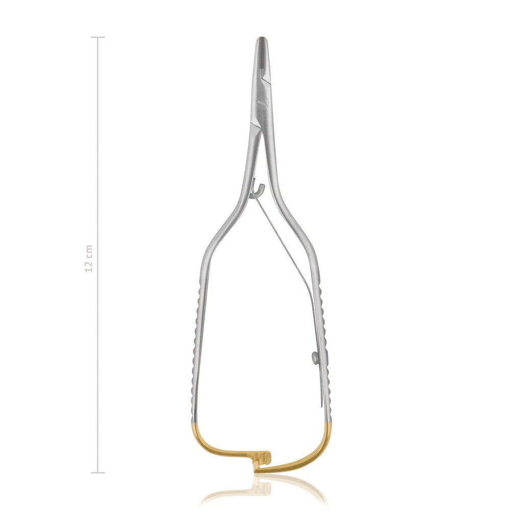 Eye needle holder Boynton, straight, TC, 12 cm, 4 3/4" 