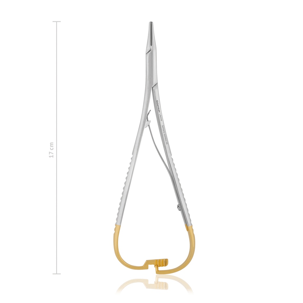 Needle holder Eickemeyer-Grazil, 17 cm, TC, with internal ratchet - delicate 