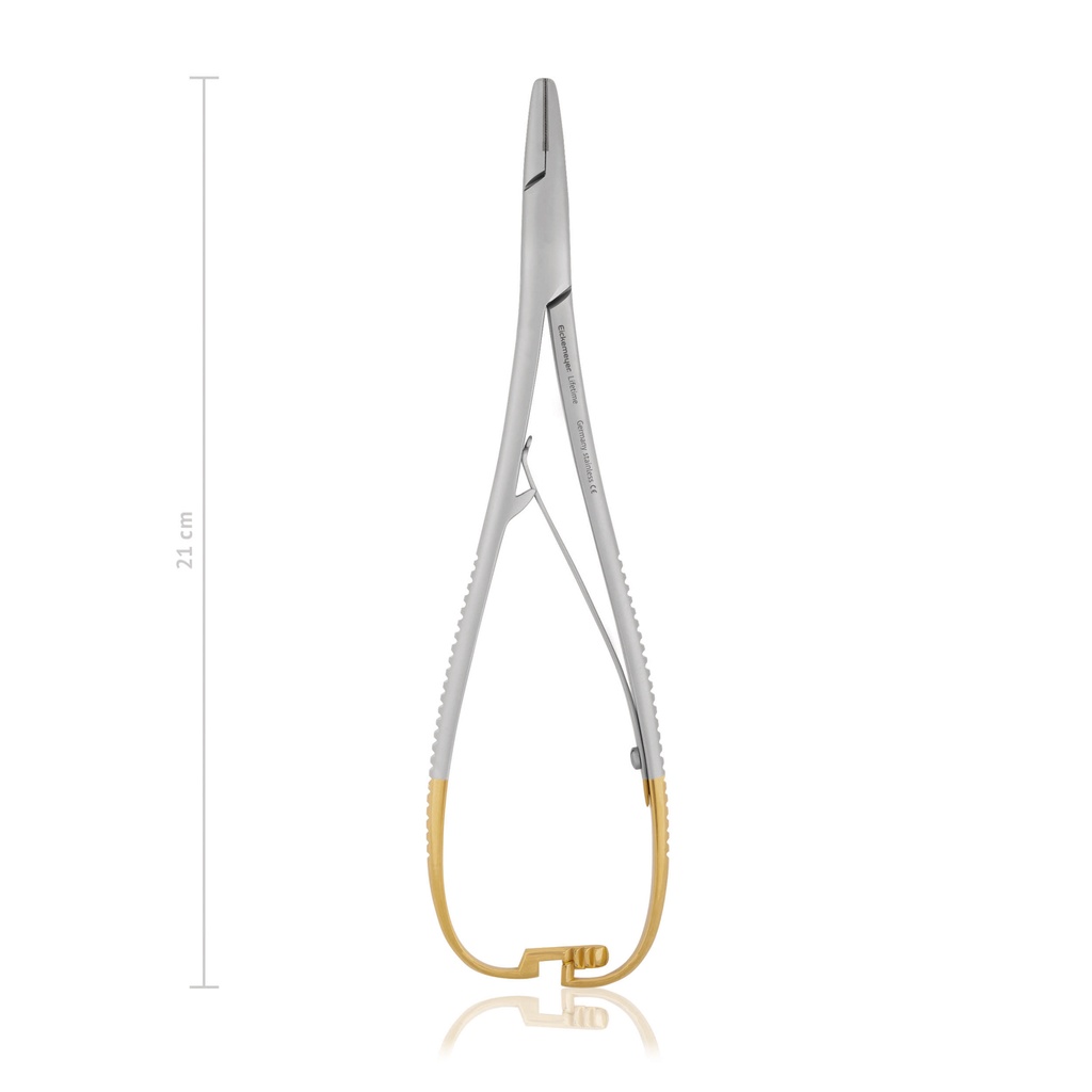 Needle holder Mathieu, heavy model,21 cm TC, for large animal practicioner 