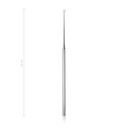 Ear curette Buck, curved, blunt, L = 15 cm, size 0 