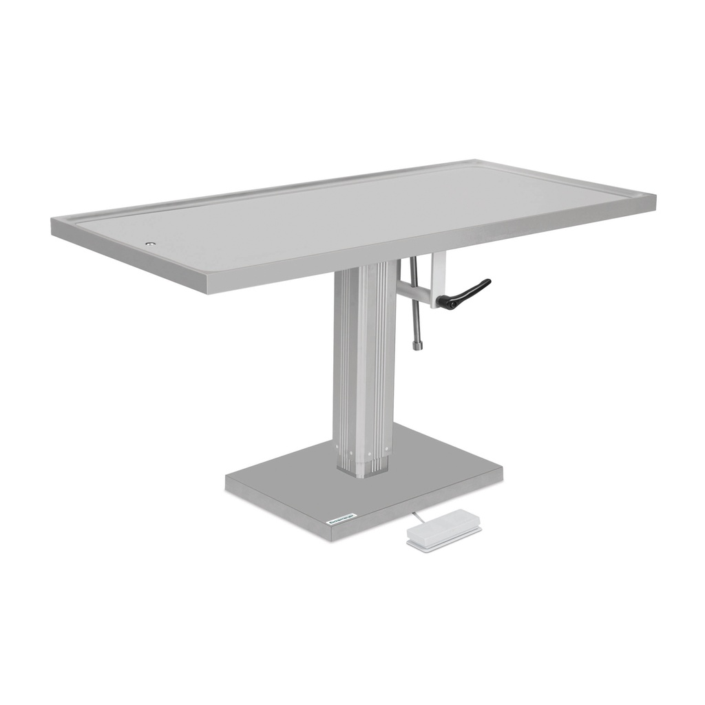 Operating table with stainless steel top 60 x 130 electr. pump one directional tilt mechanism