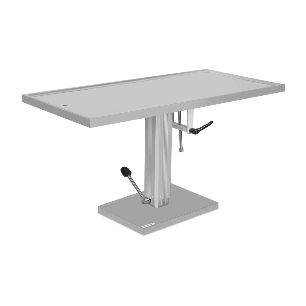 Operating table with stainless steel top 60 x 130 cm / hydraulic pump one directional tilt mechanism