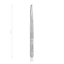 Tissue forceps Bonney, 1x2 teeth, 18 cm, 7", heavy model for thorax and soft tissue surgery