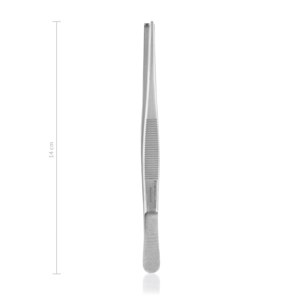 Tissue forceps, 1x2 teeth, 14 cm,  