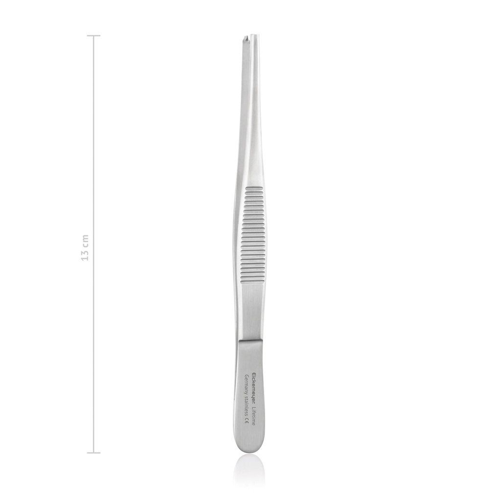 Tissue forceps Standard, 1x2 teeth, 13cm  