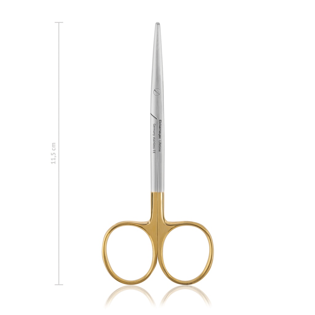 Dissecting scissors, straight, delicate, bl/bl,  11,5 cm, TC 