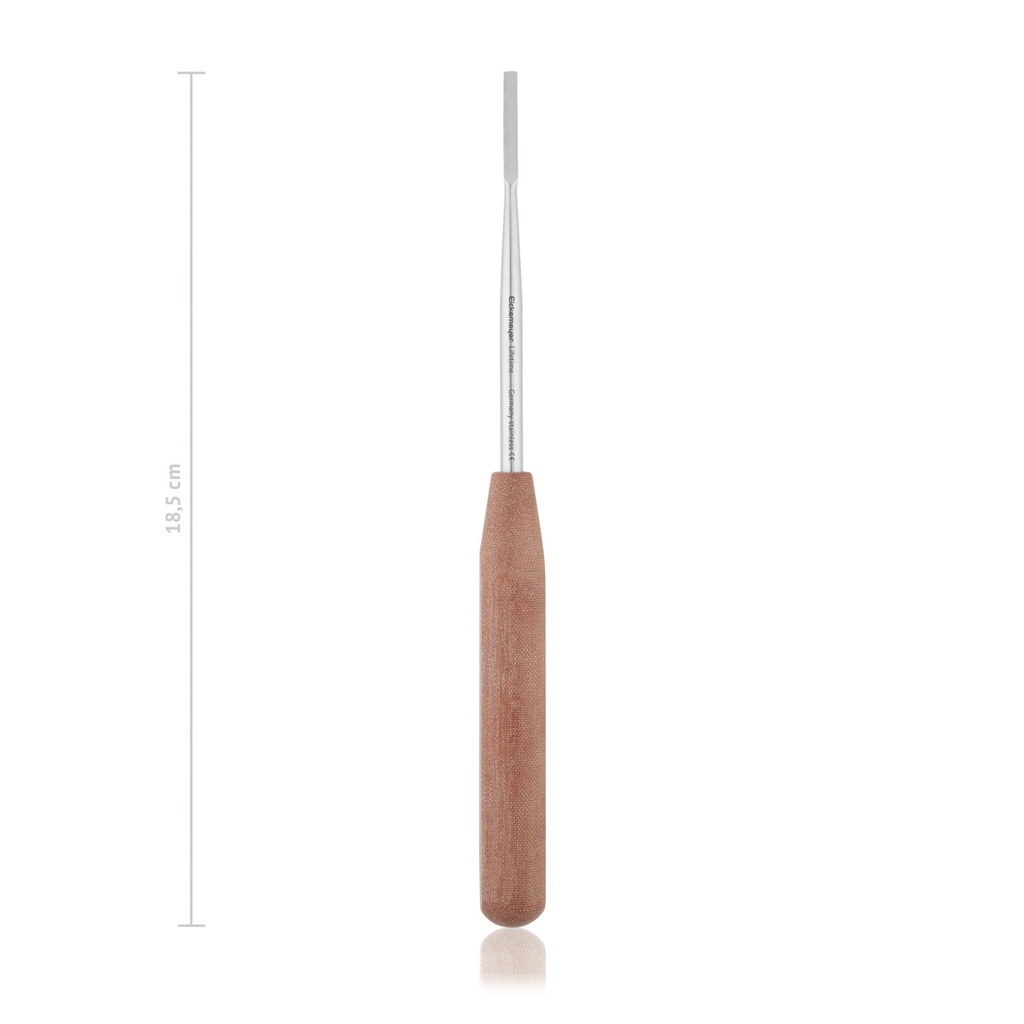 Raspatory, 18,5 cm, 3 mm, sharp, with handle of artificial wood, Ferrozell 