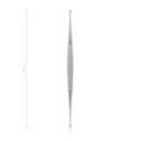 Bone curette Martini, double, 14 cm  