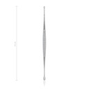 Bone curette Williger, double, 14 cm  