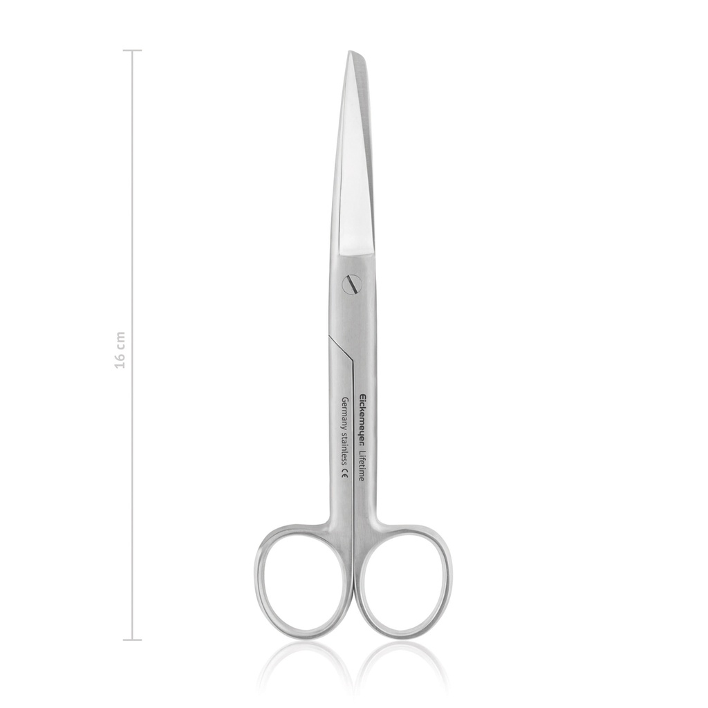 Surgical scissors, heavy model, straight sharp/blunt, 16 cm 