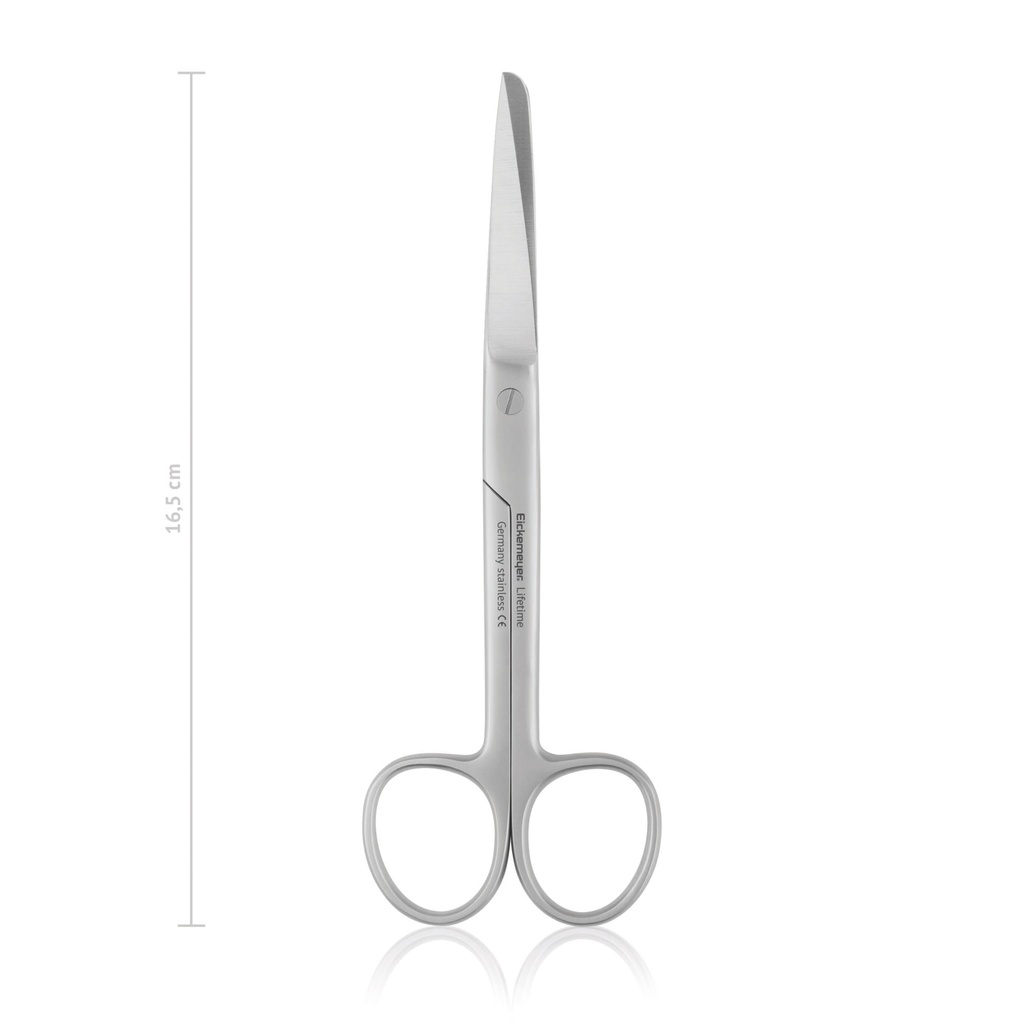 Surgical scissors, curved, sharp/blunt, 16,5 cm 