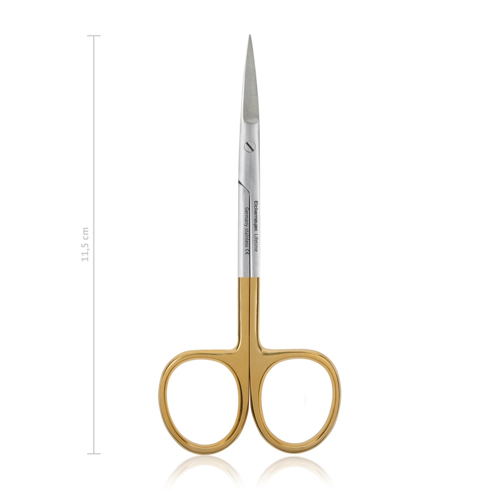 Delicate scissors, 11,5 cm, straight, TC, sharp/sharp 