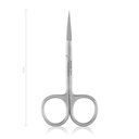 Delicate scissors, 9 cm, curved, sharp/sharp 