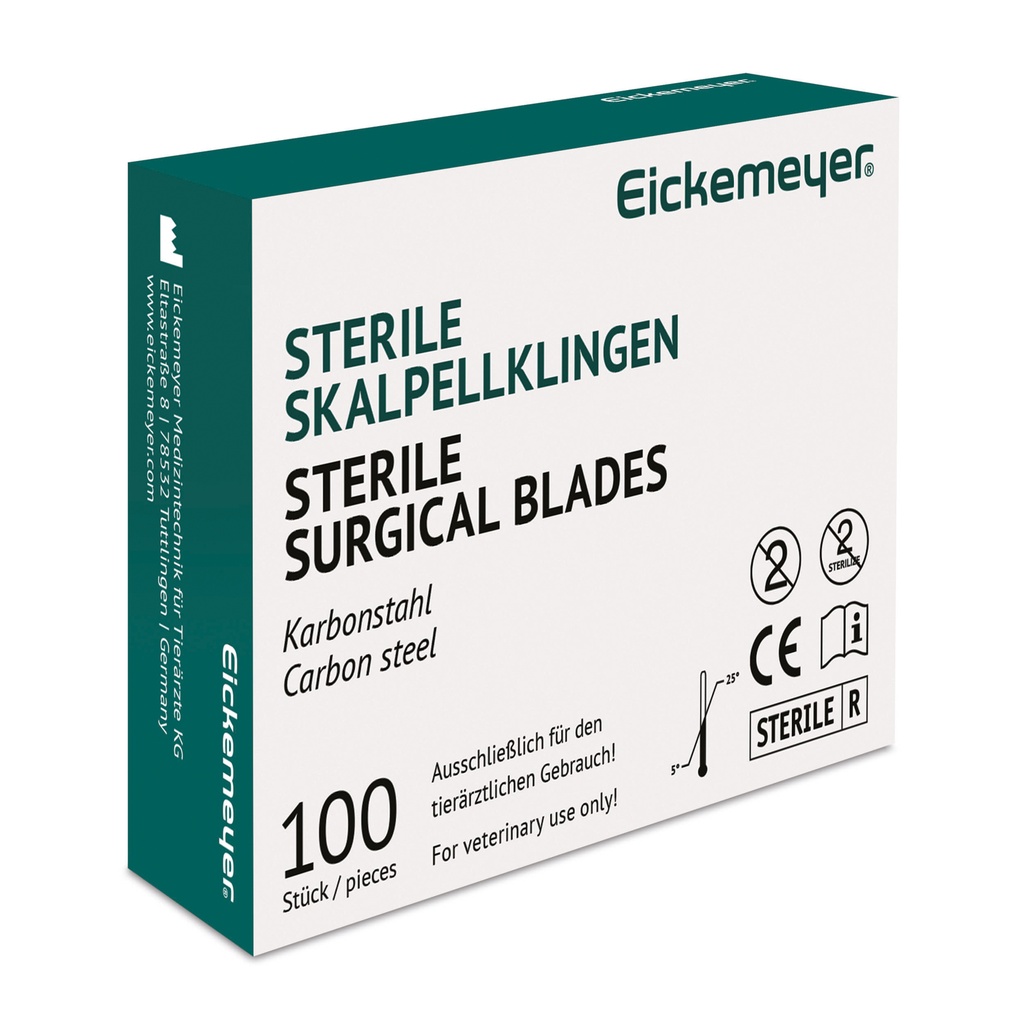 Scalpel blades standard, # 18, sterile Box of 100 pcs. 